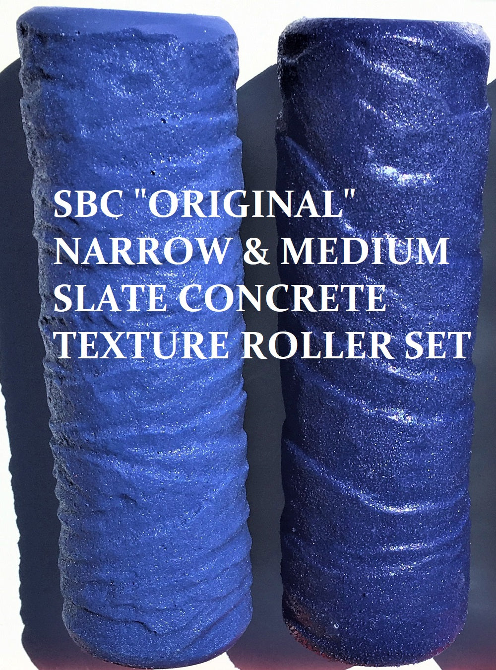 The "Original" Medium & Narrow Italian Slate Concrete Texture Roller Set