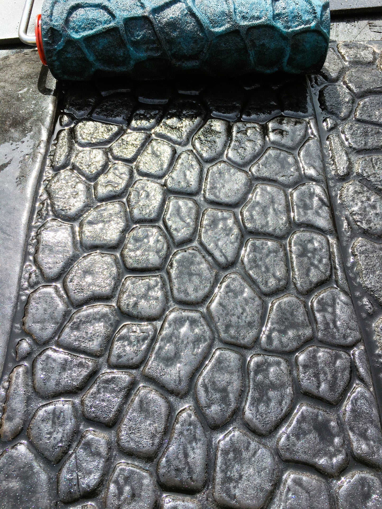Concrete Texture Rollers - Wall Stone & Cobble Stone Concrete Roller Kit