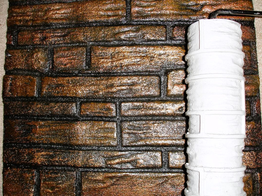Concrete Texture Rollers - Wall Stone & Cobble Stone Concrete Roller Kit