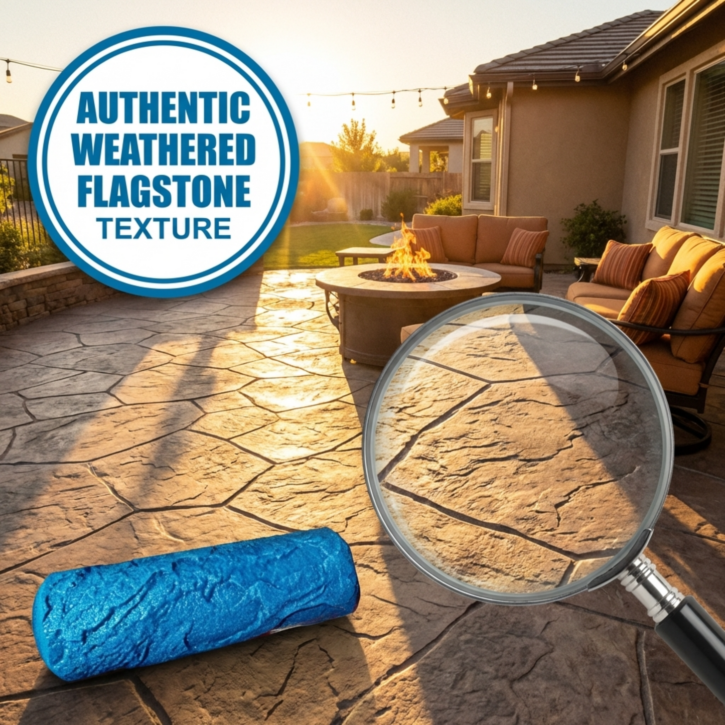Concrete Texture Rollers–The "Original" Weathered Flagstone Texture Roller