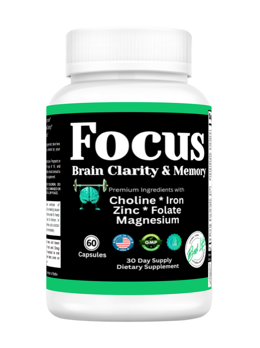 Focus, Brain Focus, Clarity & Memory Vitamin Supplement