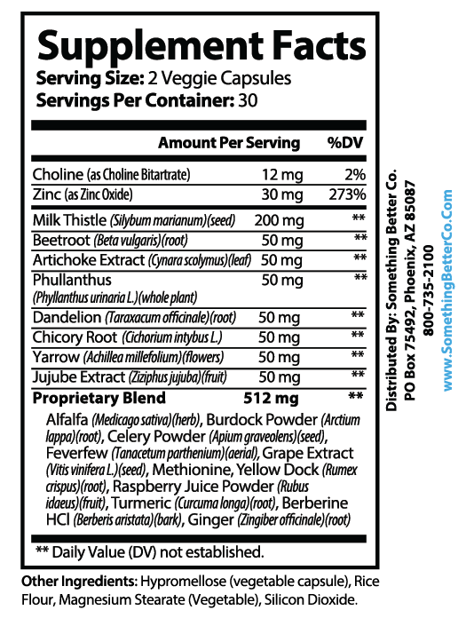 Milk Thistle Liver Support, Fortified With Dandelion, Beet Root, Artichoke