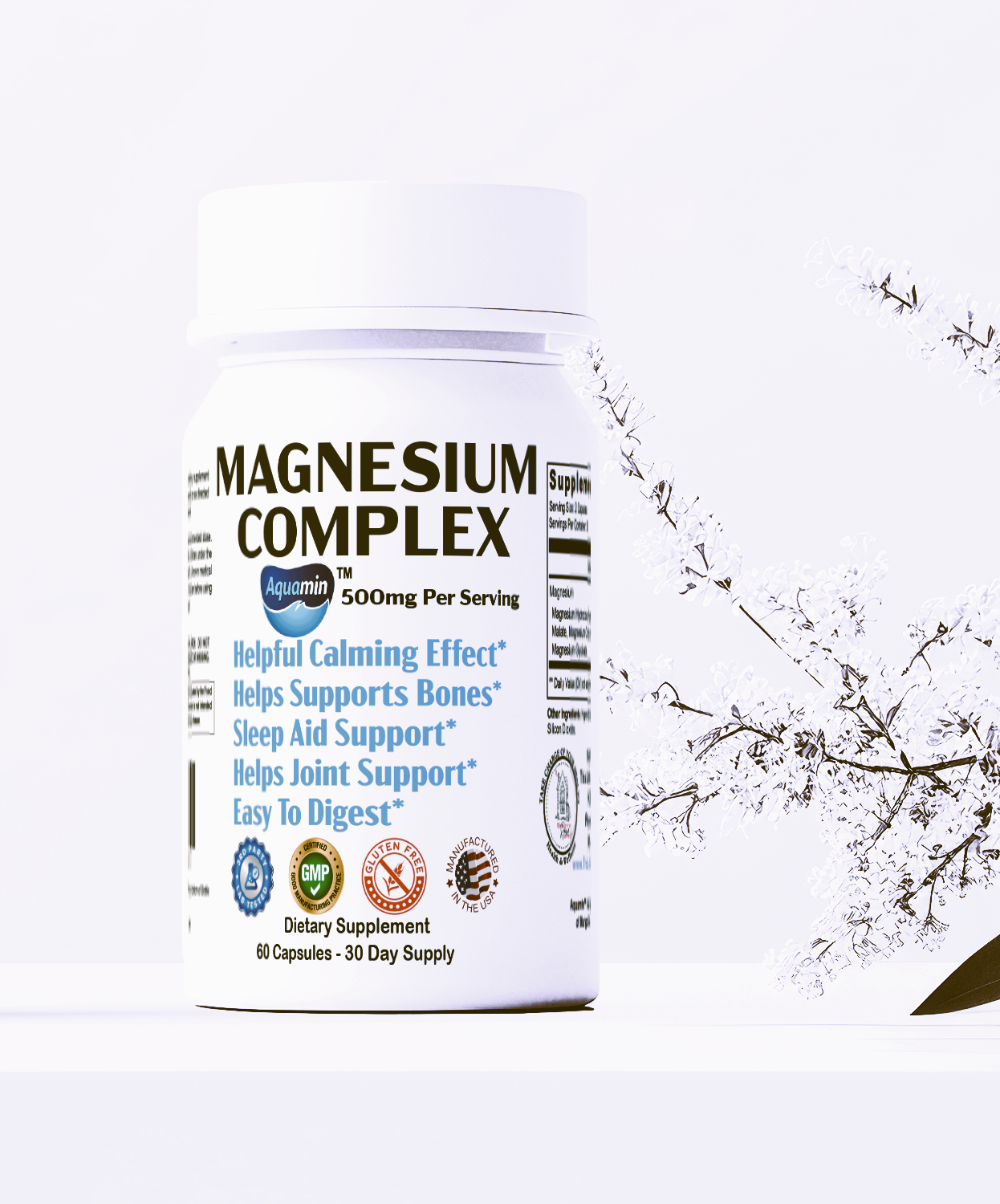 Magnesium Complex, Glycinate, Citrate, Malate With Aquamin
