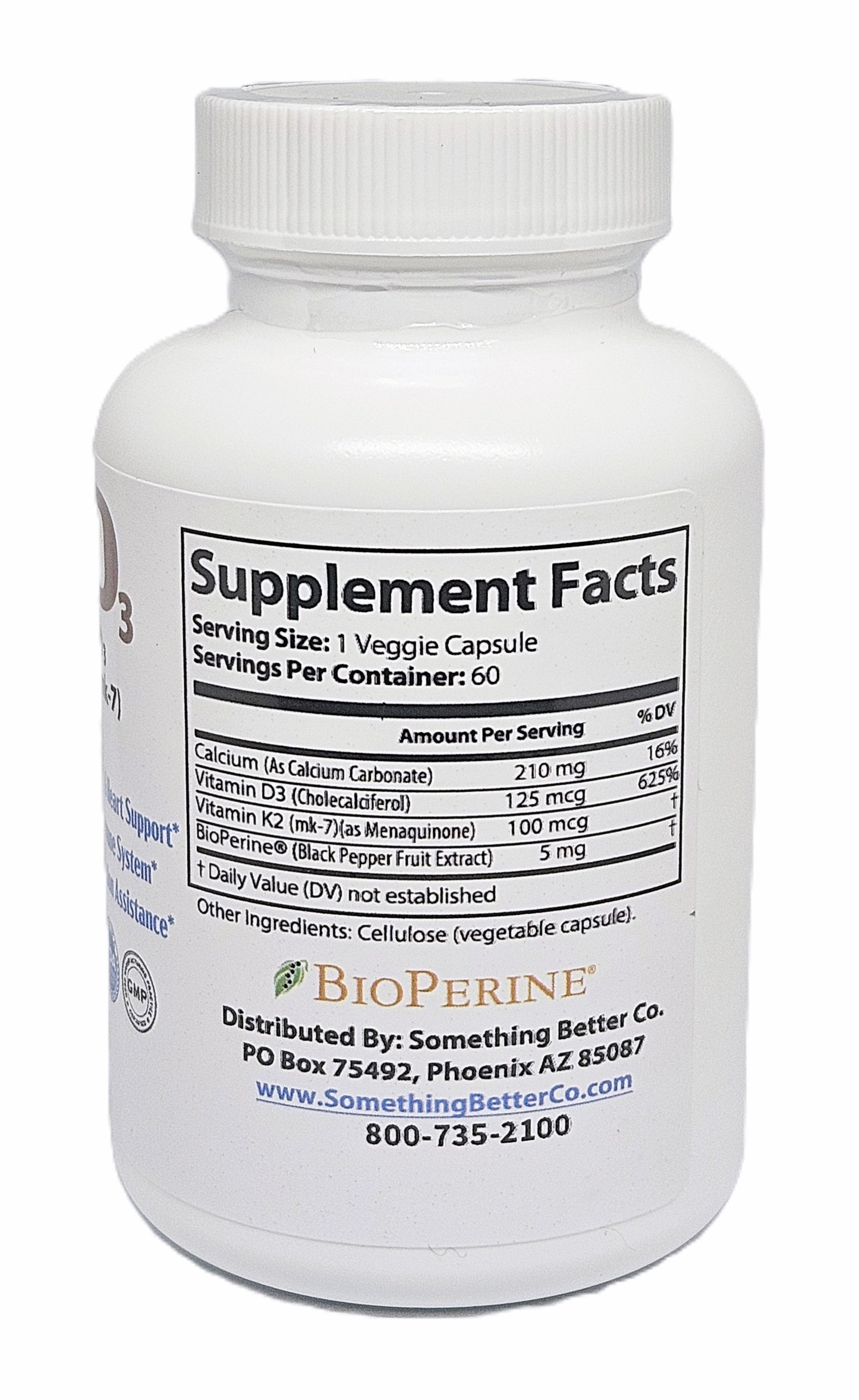 K2 - D3 Vitamin Supplement - 60 Capsules