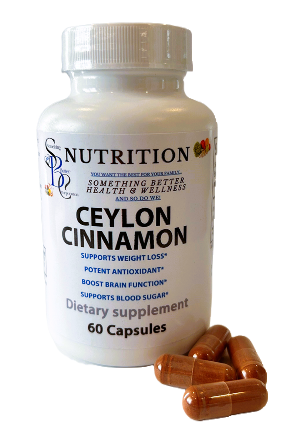 Ceylon Cinnamon Vitamin Supplement - 60 Capsules