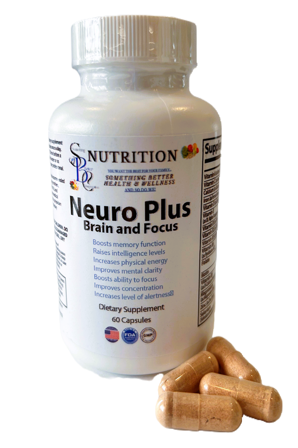 Neuro Plus Brain Health Supplements - 60 Capsules