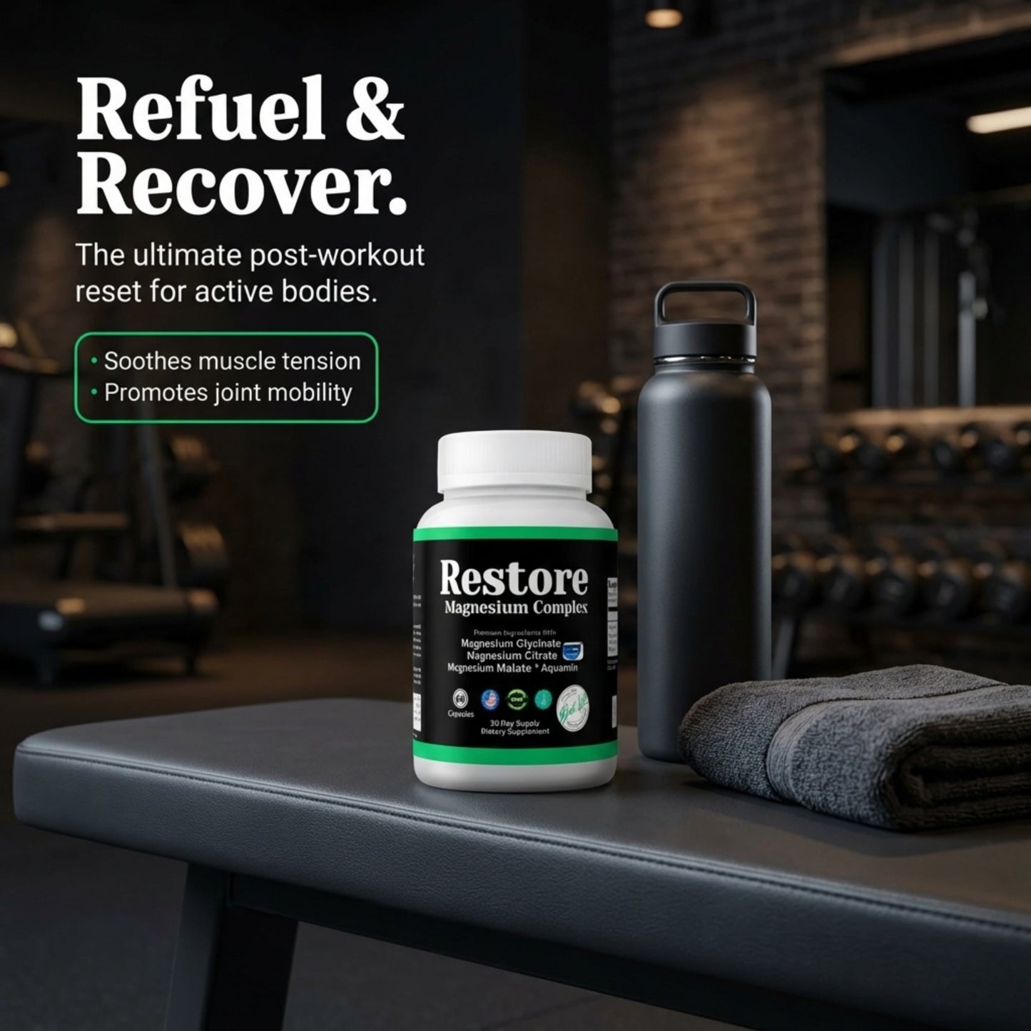 RESTORE Magnesium Complex, Glycinate, Citrate, Malate With Aquamin