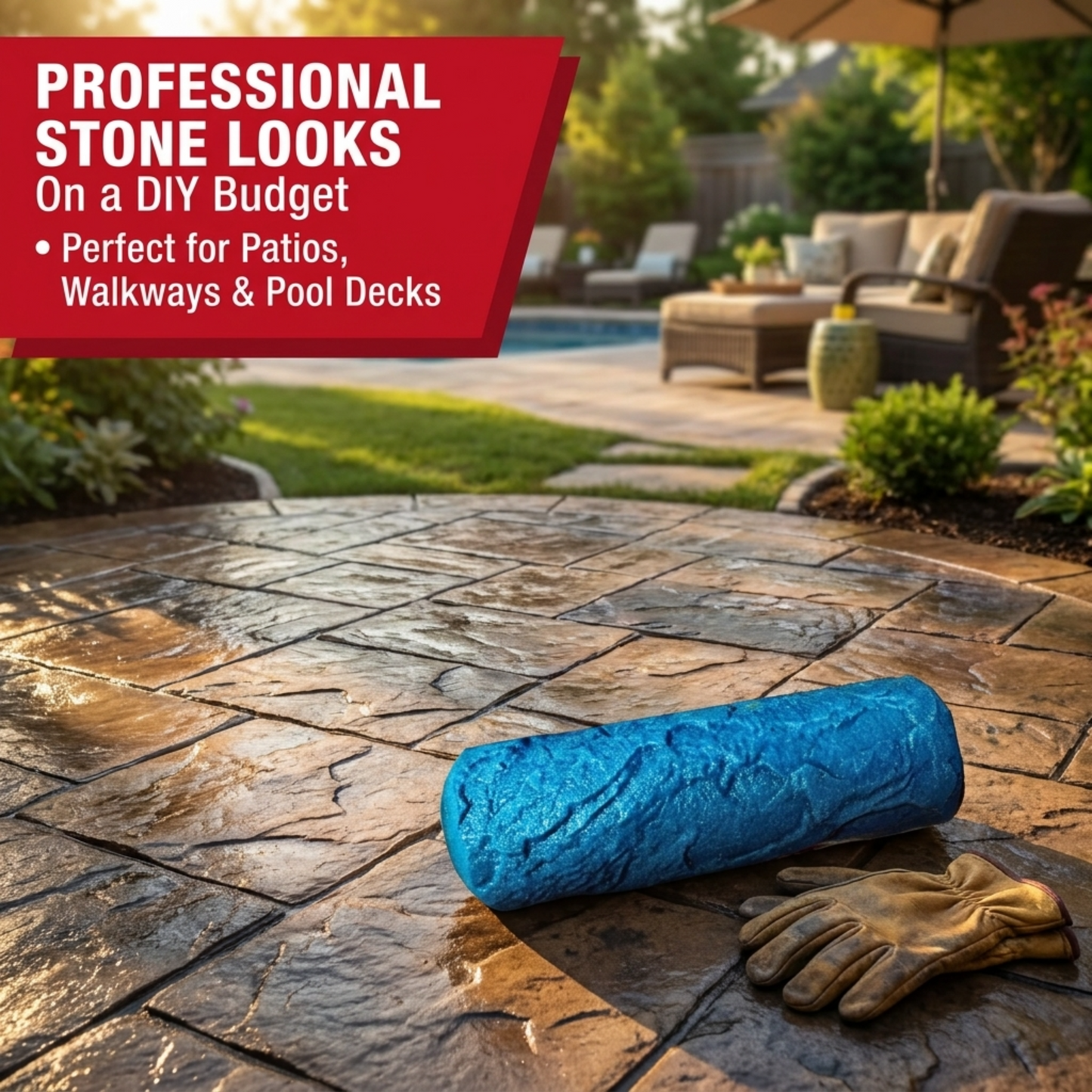 Concrete Texture Rollers–The "Original" Weathered Flagstone Texture Roller