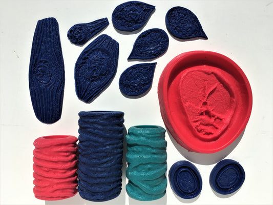 "The Original" Tree Bark Concrete Texture Roller Set, 3 Concrete Texture Rollers + 10 Tree Knot Stamps